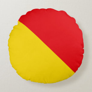 Coussins Ronds Drapeau de signalisation maritime : Lettre "O" (Os