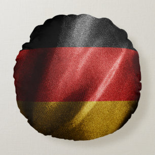 Coussins Ronds Drapeau de soie allemand