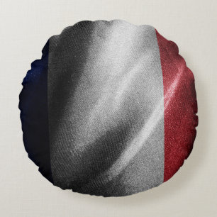 Coussins Ronds Drapeau de soie en France