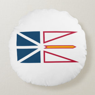 Coussins Ronds Drapeau de Terre-Neuve-et-Labrador (Canada)