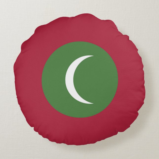 Coussins Ronds Drapeau des Maldives (Dos)
