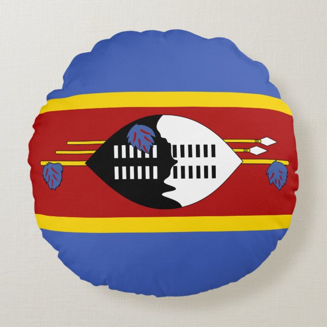 Coussins Ronds Drapeau d'Eswatini (Devant)