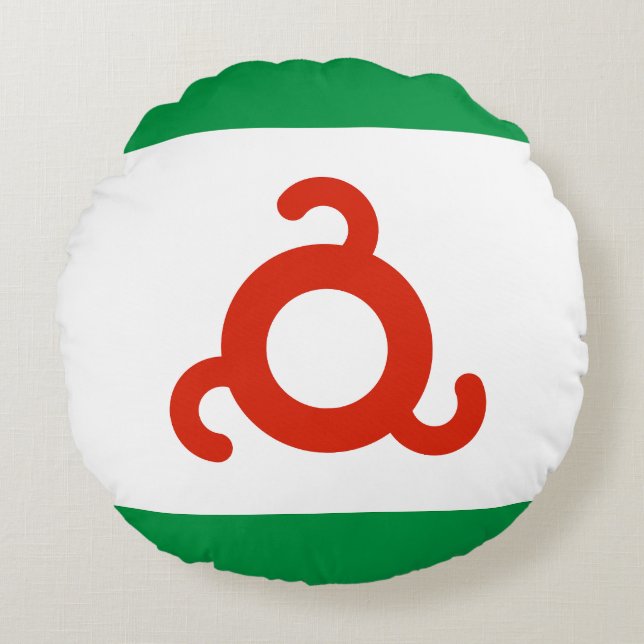 Coussins Ronds Drapeau d'Ingushetia (Devant)