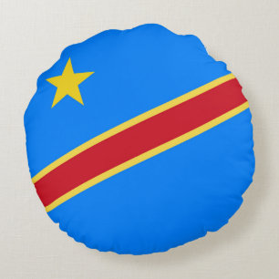 Coussins Ronds Drapeau du Congo