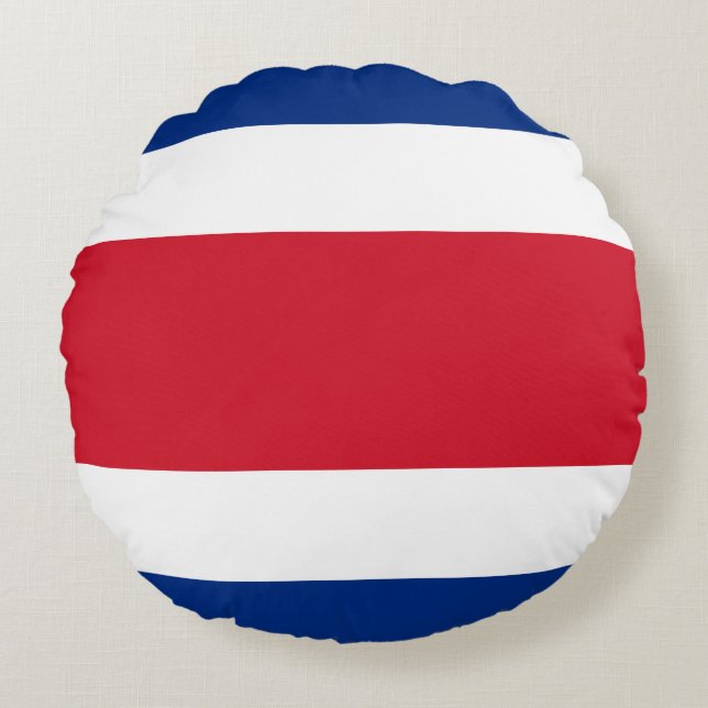 Coussins Ronds Drapeau du Costa Rica (Devant)