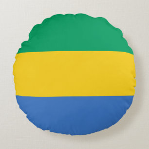 Coussins Ronds Drapeau du Gabon
