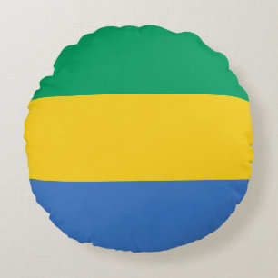 Coussins Ronds Drapeau du Gabon
