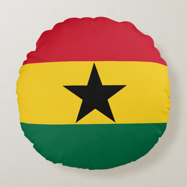 Coussins Ronds Drapeau du Ghana (Devant)
