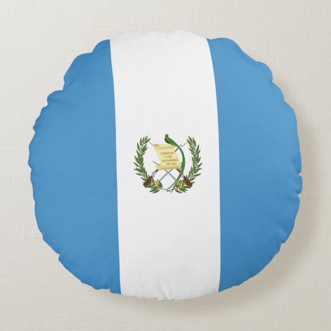 Coussins Ronds Drapeau du Guatemala (Devant)