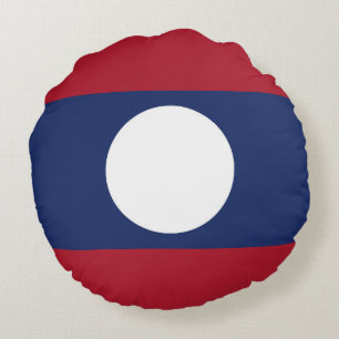 Coussins Ronds Drapeau du Laos