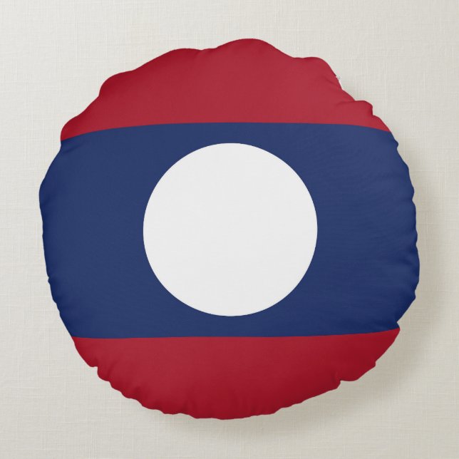 Coussins Ronds Drapeau du Laos (Dos)