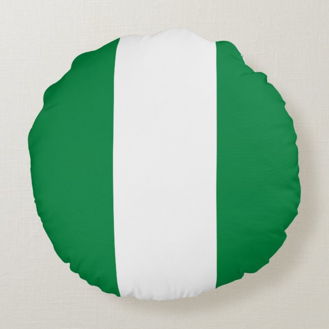 Coussins Ronds Drapeau du Nigeria (Dos)