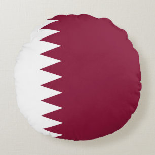 Coussins Ronds Drapeau du Qatar
