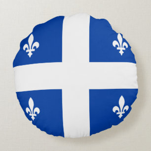 Coussins Ronds Drapeau du Québec