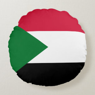 Coussins Ronds Drapeau du Soudan