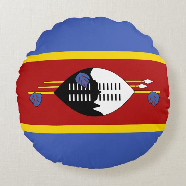 Coussins Ronds drapeau du Swaziland (Devant)