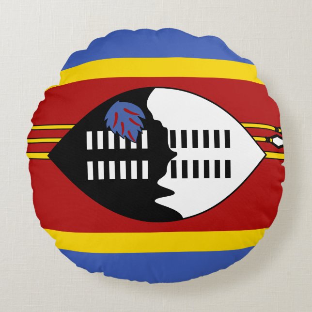 Coussins Ronds Drapeau du Swaziland (Devant)