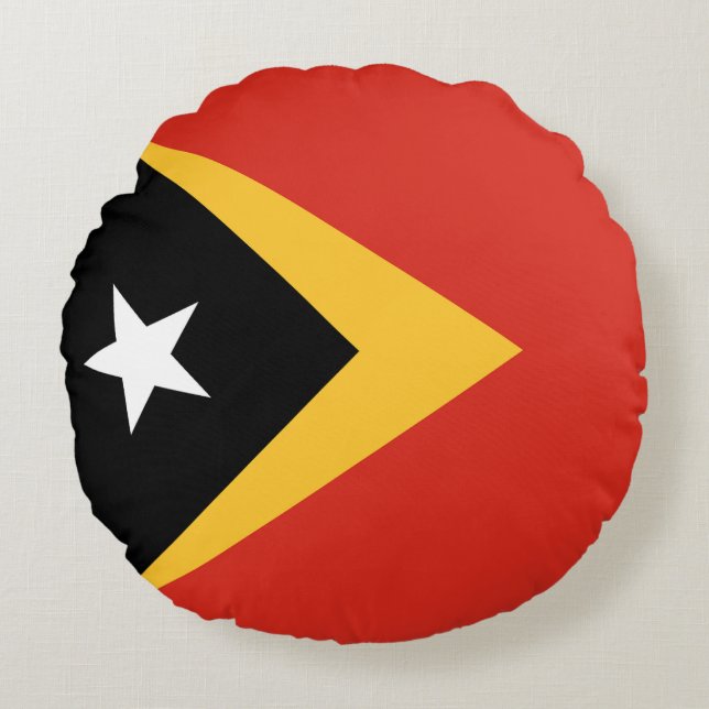 Coussins Ronds Drapeau du Timor oriental (Devant)