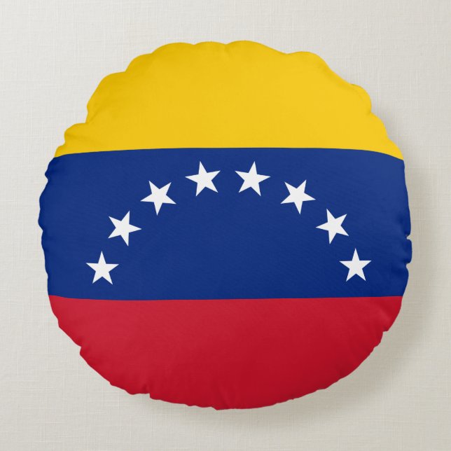Coussins Ronds Drapeau du Venezuela (Devant)