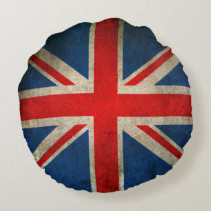 Coussins Ronds Drapeau d'Union Jack affligé par cru Du R-U