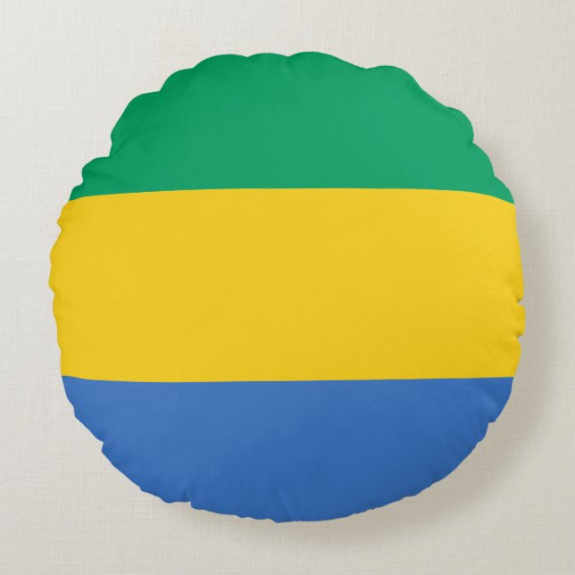 Coussins Ronds Drapeau Gabon (Devant)