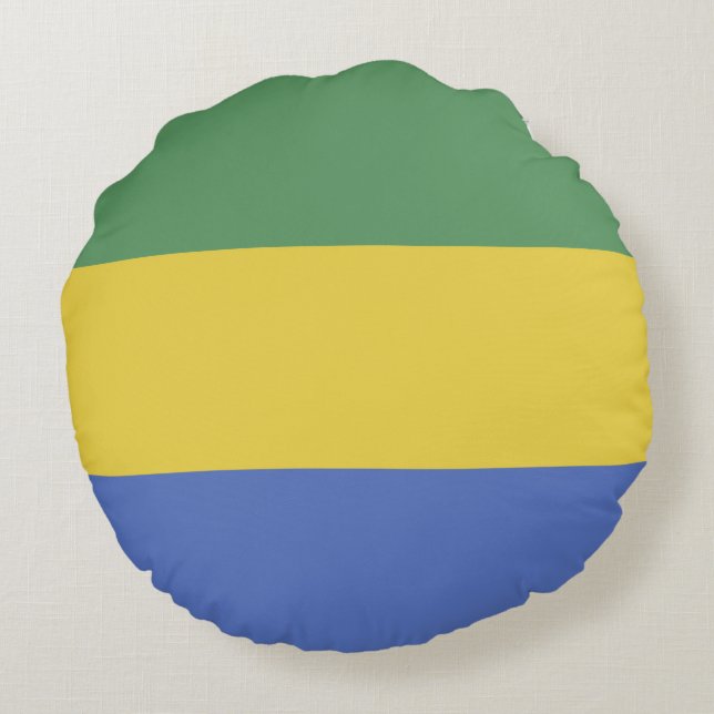 Coussins Ronds Drapeau Gabon (Dos)