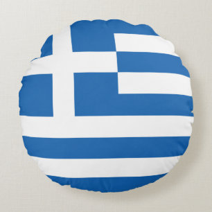 Coussins Ronds Drapeau Grèce