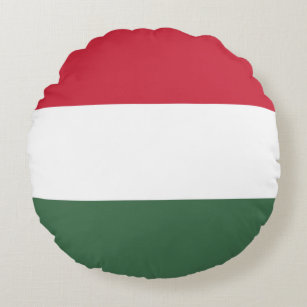 Coussins Ronds Drapeau Hongrie tricolore