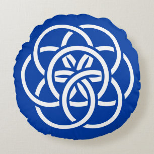 Coussins Ronds Drapeau International de la Planète Terre