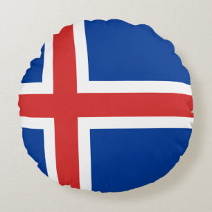 Coussins Ronds Drapeau islandais