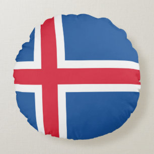 Coussins Ronds Drapeau Islande