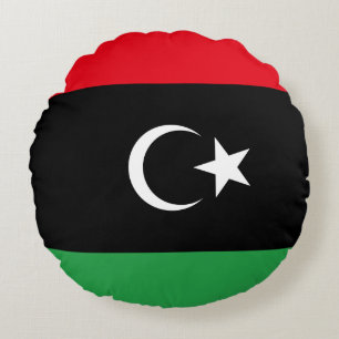 Coussins Ronds Drapeau libyen
