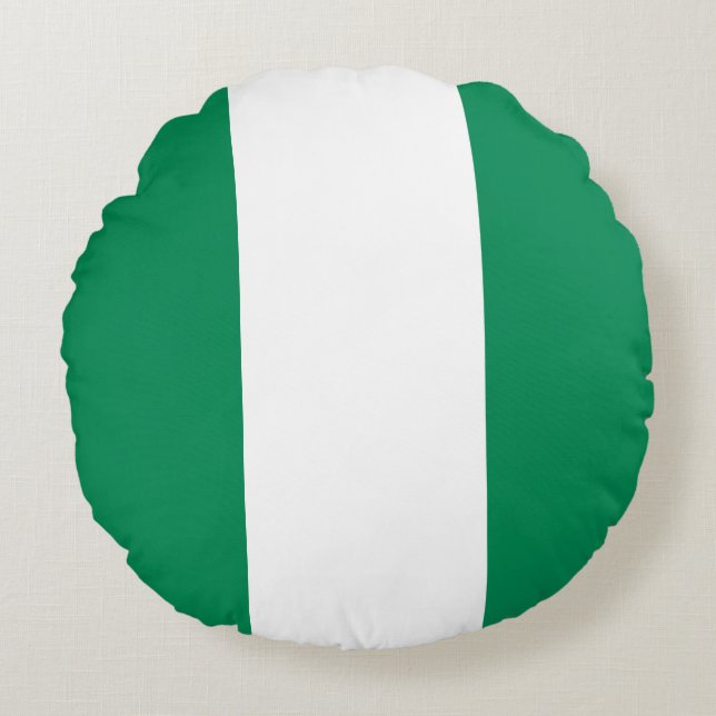 Coussins Ronds Drapeau nigérian (Devant)