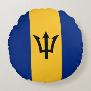 Coussins Ronds Drapeau patriotique de la Barbade