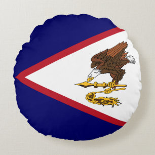 Coussins Ronds Drapeau patriotique des Samoa américaines