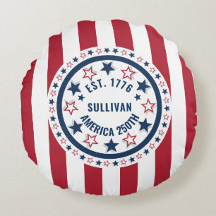 Coussins Ronds Drapeau patriotique vintage personnalisé America 2