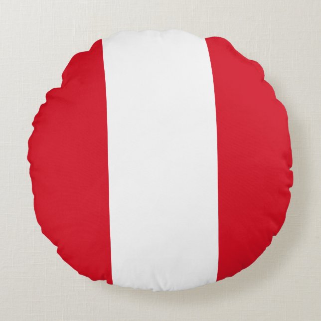 Coussins Ronds Drapeau péruvien (Devant)