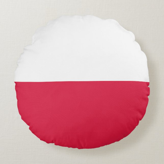Coussins Ronds Drapeau Pologne (Devant)