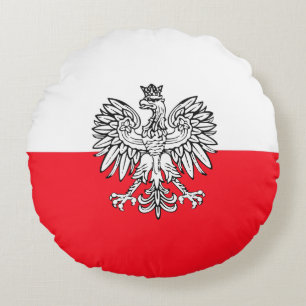 Coussins Ronds Drapeau polonais