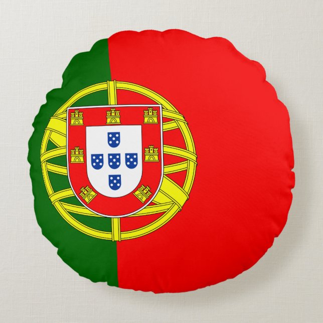 Coussins Ronds Drapeau portugais (Devant)