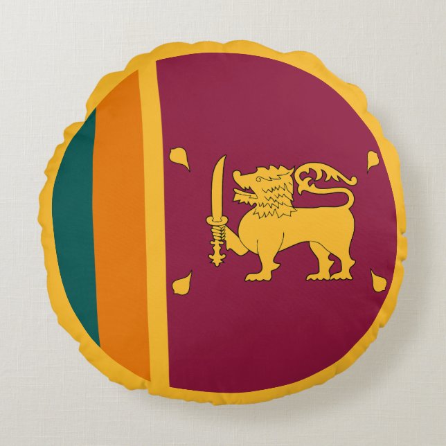 Coussins Ronds Drapeau Sri Lanka (Devant)