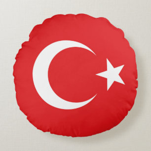Coussins Ronds Drapeau Turquie