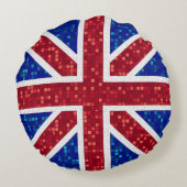 Coussins Ronds Drapeau Union Jack Grande-Bretagne (Dos)