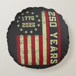 Coussins Ronds Drapeau USA 250e anniversaire