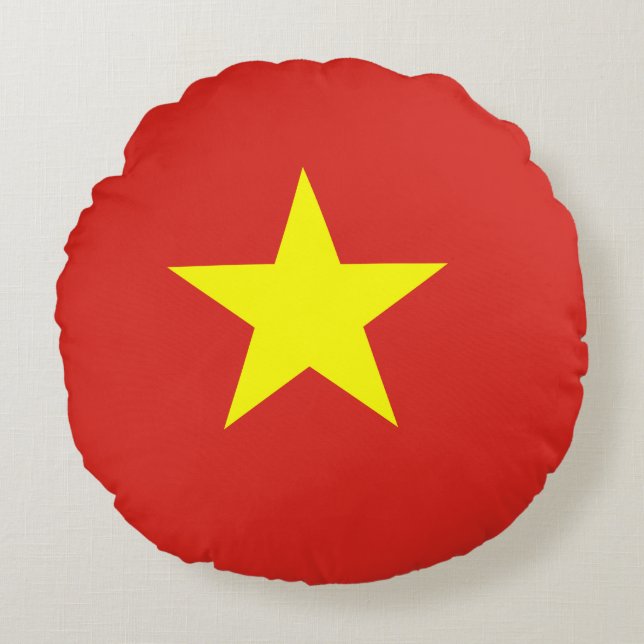 Coussins Ronds Drapeau vietnamien (Devant)