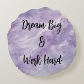 Coussins Ronds Dream Big & Work Hard (Dos)