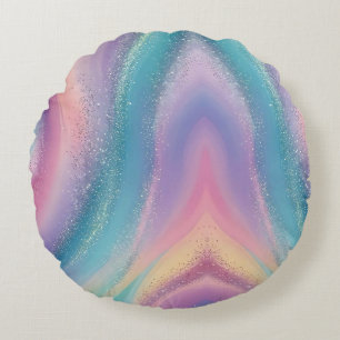 Coussins Ronds Dreamy Pastel Galaxy Art Design Abstrait