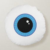 Coussins Ronds Drôle Mignonne Bleu Eyeball (Dos)