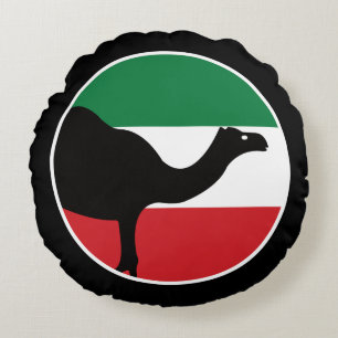 Coussins Ronds Dromedary du Koweït Drapeau animal national du Kow