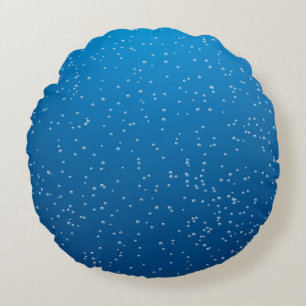 Coussins Ronds Eau Bleue Profonde Et Petites Bulles